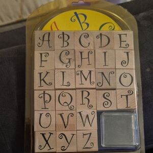 Alphabet Wooden Stamp Set